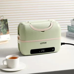 Multifunctional Stainless Steel Electric Lunch Box 1.2L Portable Food Heater Home Office Use