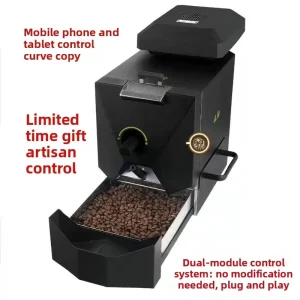 Multifunctional Stainless Steel Smokeless Coffee Roaster with Automatic Temperature Control Timer 110V-240V Easy Cleaning