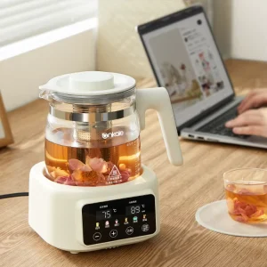Multifunctional Variable Temperature Control Electric Glass Kettle with Customizable Temperature Settings