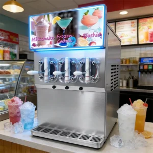 Mvckyi 3 tank Slush Machine Tabletop Snow Melting Machine Frozen Drink Slushy Iced Coffee Maker Machine Electric Slushie Machine