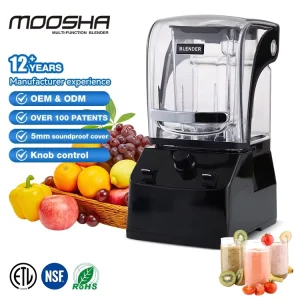 NSF 1.5L Soundproof Commercial Food Processor Countertop Electric Heavy Duty Blender