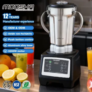 NSF Certified 4L 3200W Kitchen Stainless Steel Heavy Duty Commercial Blender