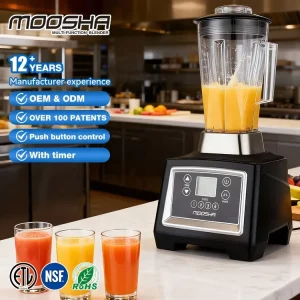 NSF Certified Kitchen Coffee Shop Juicers Machine Heavy Duty Commercial Blender With Timer
