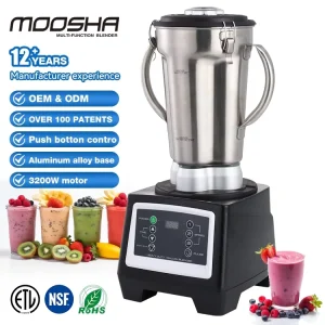 NSF Certified Kitchen Milkshake Machine 4L Portable Heavy Duty Commercial Blender