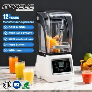NSF Certified Kitchen Stainless Steel Blades 1500W 2200W Multifunctional Commercial Blenders