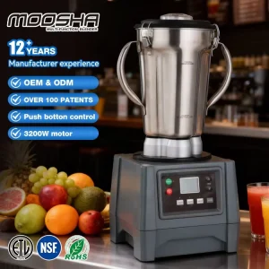 NSF Kitchen Coffee Shop Large Capacity Stainless Steel 4L 3200W Heavy Duty Commercial Blender