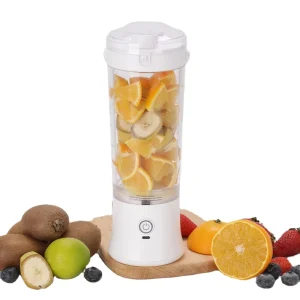 New 500ml Citrus Juicer Electric with Stainless Steel Blades Quiet Motor USB Portable Travel Cup and Lid
