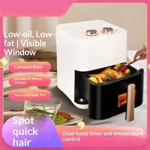 New Air Fryer Large Capacity Household Multifunctional Smart Air Fryer Oven One-Touch Automatic Smokeless Cooker