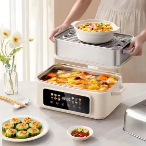New Arrival Electric Steamer 17L Multi functional Smart Electric Steam Cooker Stainless Steamer Cooking Pot