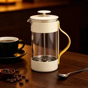 New Design 350 600 800 1000mCustom Heat Resistant Portable Manual French Press Coffee Maker Prensa Francesa