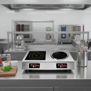 New Design 3500W Factory Direct Portable Stainless Steel Commercial Electric Wok Induction Cooker Hotpot