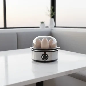 New Design Automatic Steamer Multifunctional Egg Cooker Easy Cleaning Egg Boiler with Removable Lid and Egg Tray