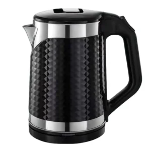New Design Cordless Manual Double Wall Stainless Steel Electric Kettle 1500W 1.8 Liter 360 Rotational Base