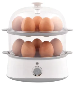 New Design Double Layer Electric Egg Cooker Boiler Stainless Steel Housing Household Egg Boiler