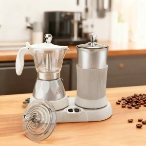 New Design Electric Milk Frother Mocha Kettle Hot and Cold Milk Frother 5 Functions Keep Hot Coffee