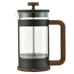 New Design European Stainless Steel Portable French Press Coffee Maker and Tea Pot Set Transparent High Heat Borosilicate Glass