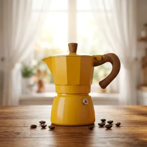New Design High Quality Aluminum Coffee Machine for Business Italian Pour over Coffee Moka Pot Espresso Moka Kettle with Lid
