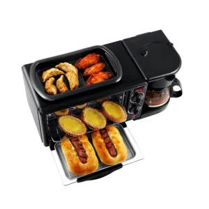 New Design Multi Home Use Breakfast Machine With Toast Oven Electric Coffee Maker 3 in 1 Breakfast Maker