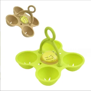 New Food Grade Plastic Egg Cooker Bites Molds Boiler Steamer Poacher With Timer