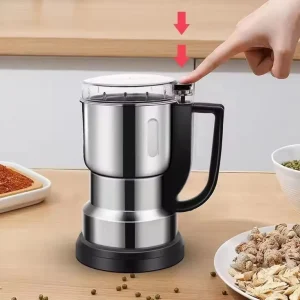 New High Power Stainless Steel Portable Electric Coffee Grinder Spice Grinder Grain Pulverizer Blender Mixer
