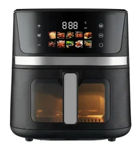 New Items Air Fryer 8L 10L Stainless Steel Body Deep Big Air Fryer with Big Colorful Direct Touch Screen