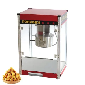 New Kitchen Industrial Hot Air Popcorn Maker Gold Popcorn Machine Bakery Use High Wooden 1760W Electric 1 Year Warranty