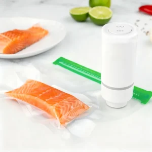 New Portable Vacuum Sealer Pump 370 Motor 60kPa Strong Suction for Vacuum Containers Vacuum Bags Vegetables Fruits Coffee Beans
