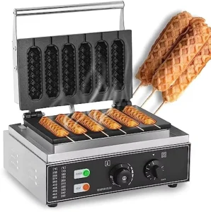New Stainless Steel Automatic Commercial Electric Corn Dog Waffle Maker Machine