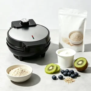 Ningbo Factory Supply Round 18cm Waffle Maker Adjustable Temperature Waffle Machine