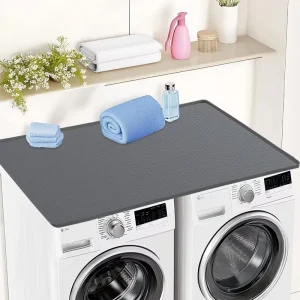 Non-Slip Silicone Washer Dryer Top Cover Protect Mat Waterproof Washer Top Cover Pad for Home Kitchen Laundry Room