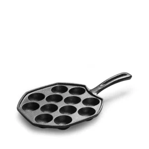 Non Stick 12 Hole Cast Iron Roasting Pan Octopus Ball Mini Pancake Aebleskiver Baking Maker Gas Cooker