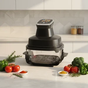 Non Stick 4 Liters Basket No Coating Freidora De Aire Dishwasher Safe Digital 4L PFAS Free Glass Air Fryer
