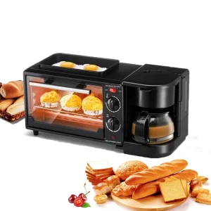 Non-Stick Carbon Steel Breakfast Maker Multi-Functional Electric Cooker Frying Pan OEM 3 in 1 for Coffee Maker