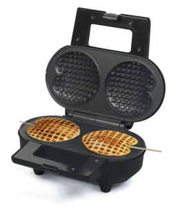 Non Stick Double Pan Electric Baking Pancake Maker Crepe Machine for Temperature Control of Domestic Pancake Pot Black Top OEM