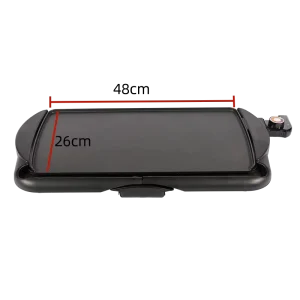 Non-Stick Temperature Control Smokeless Electric Grill BBQ Aluminum Griddle for Household Use
