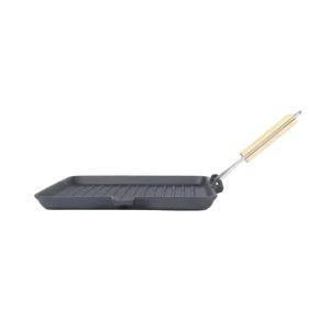 Nonstick Grill Pan Versatile Griddle with Pour Spouts Square Big Cooking Surface Durable Skillet Indoor & Outdoor Grilling