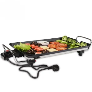 Nonstick Plates Electric Indoor Smokeless Grill Griddle With Adjustable Temperature
