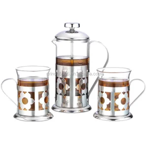OEM 2 cups electric french press coffee maker set