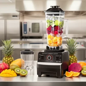 OEM 4500W Electric Heavy Duty Commercial Blender with Knob Control 2 in 1 Food Processor Counter Kitchen Machine