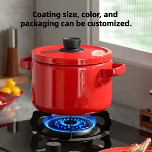 OEM 5.5 Liter Universal Stove Soup & Stock Pot Oven Dishwasher Safe Induction Compatible Iron Enamel Non stick Pan with Lid