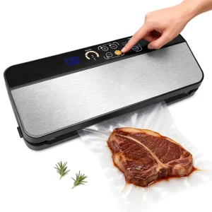 OEM 60/80kPa Kitchen Food Vacuum Sealer Machine with 30cm Sealing Length Built in Cutter for Dry Moist Food Vacuum Packing