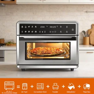 OEM Countertop Ovens 25L Kitchen Digital Air Fryers Oven Factory Price Kitchenware Automatic Cooking Air Fryer Oven
