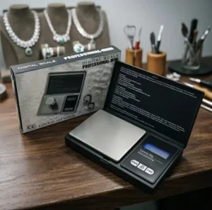 OEM Custom 500g 0.01g Mini Digital Pocket Scale ABS+Stainless Steel Blue LCD Backlit Gold Jewelry Balance