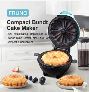 OEM Custom Logo Mini Bundt Cake Maker 350W Electric Non-Stick Breakfast Baking Machine CE RoHS Certified