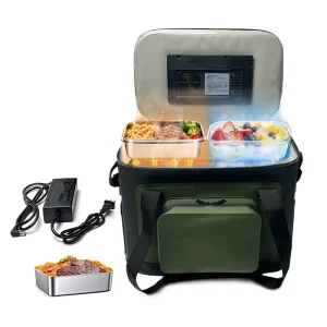 OEM Customizable Electric Heating and Cooling Lunch Box Bag With Power Adapter Multiple Colors Logo Material Options Available