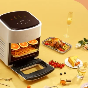 OEM Customized Air Fryer Digital Smart Silver Air Fryer Oven Multifuncional Microwave Air Fryer 10L 15L Liters