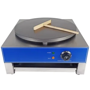OEM Electric Crepe Maker Round Griddle With Heating Plate Batter Spreader for Restaurant Bakery