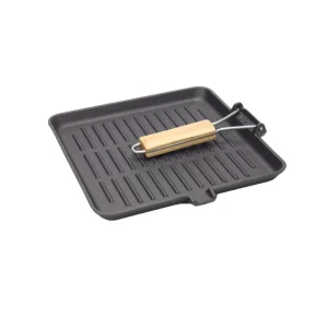 OEM Grill Pan Versatile Griddle with Pour Spouts Square Big Cooking Surface Durable Skillet Indoor & Outdoor Grilling