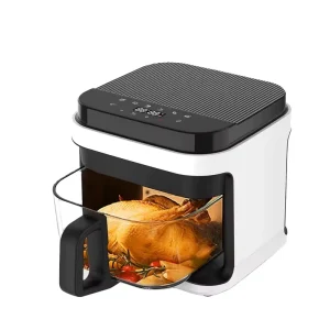 OEM Home Appliances 5.5L Modern Electric Healthy Oil free Heating Stainless Steel Drawer Visual Air Fryer