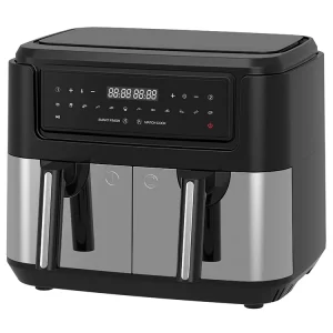 OEM New Arrival Digital 10L Smart Square Double Non Stick Air Fryer for Household RV Commercial Use